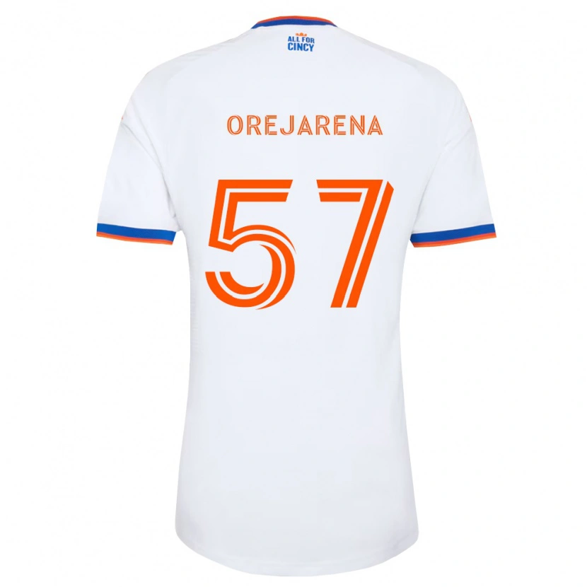Danxen Dámské Leo Orejarena #57 Bílá Tmavě Modrá Oranžová Daleko Hráčské Dresy 2026/27 Dres