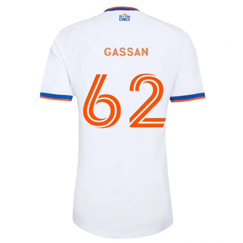 Danxen Dámské Noah Gassan #62 Bílá Tmavě Modrá Oranžová Daleko Hráčské Dresy 2026/27 Dres