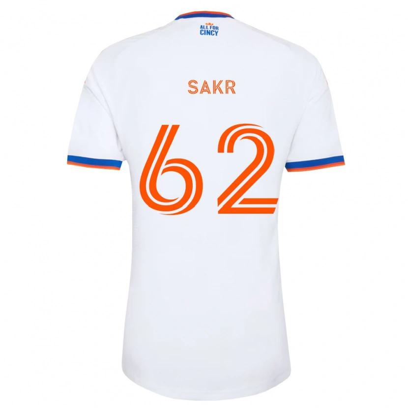 Danxen Dámské Ali Sakr #62 Bílá Tmavě Modrá Oranžová Daleko Hráčské Dresy 2026/27 Dres