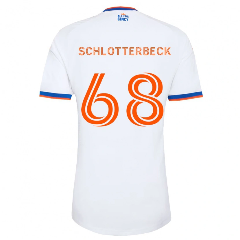 Danxen Dámské Ryan Schlotterbeck #68 Bílá Tmavě Modrá Oranžová Daleko Hráčské Dresy 2026/27 Dres