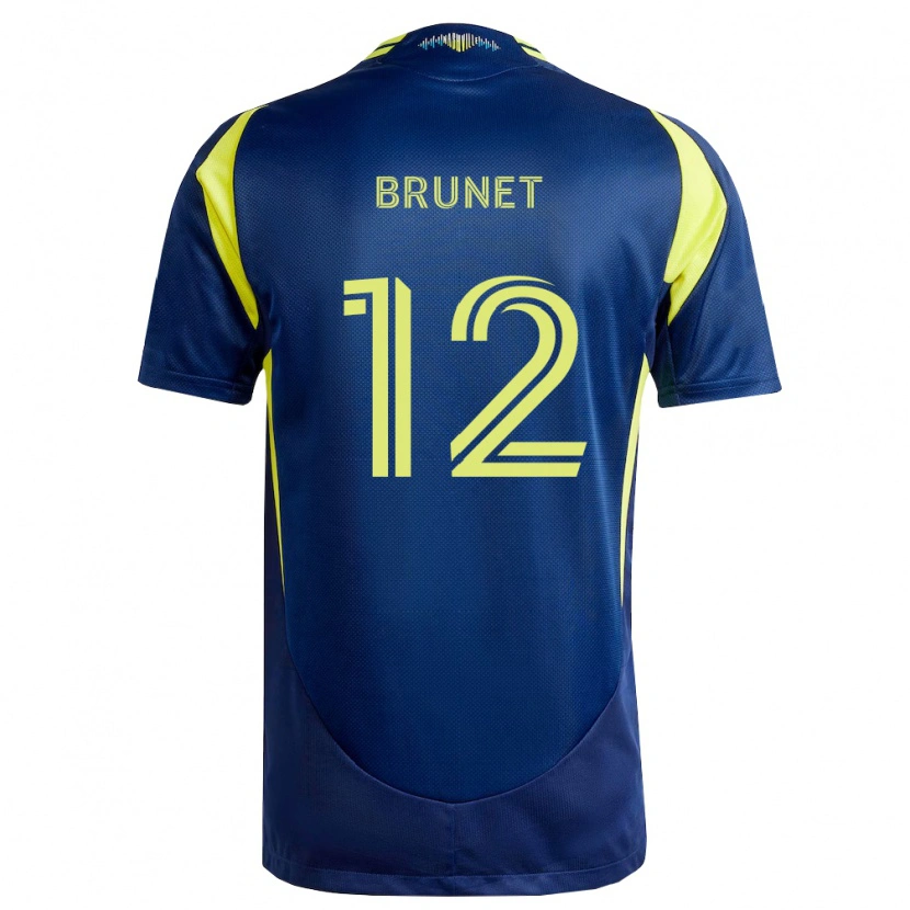 Danxen Dámské Charles-Emile Brunet #12 Žlutá Tmavě Modrá Daleko Hráčské Dresy 2026/27 Dres
