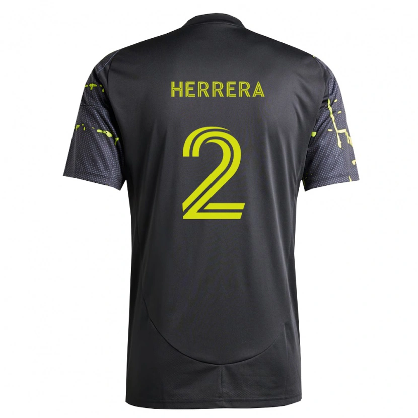 Danxen Dámské Andrés Herrera #2 Fluorescenční Žlutá Černá Daleko Hráčské Dresy 2026/27 Dres