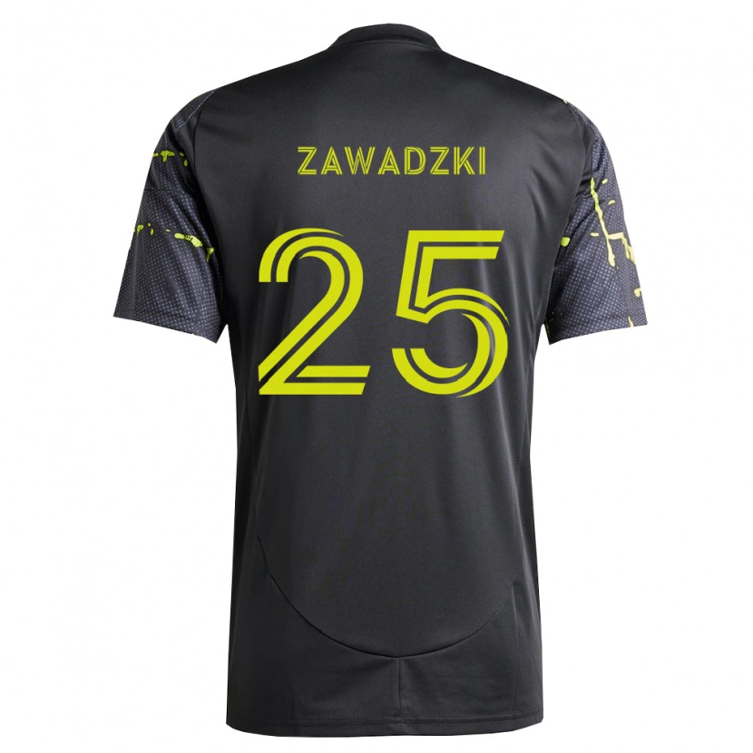 Danxen Dámské Sean Zawadzki #25 Fluorescenční Žlutá Černá Daleko Hráčské Dresy 2026/27 Dres