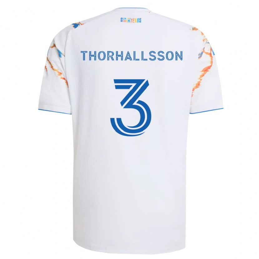 Danxen Dámské Dagur Dan Thórhallsson #3 Bílá Oranžová Modrá Daleko Hráčské Dresy 2026/27 Dres