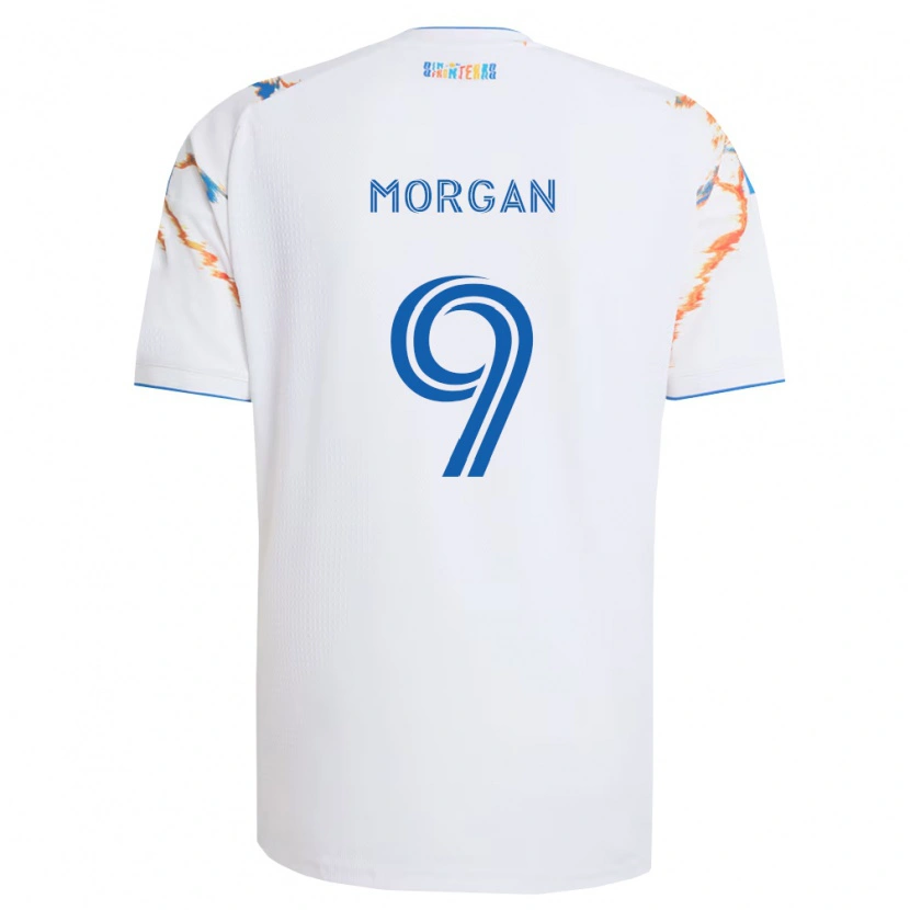 Danxen Dámské Lewis Morgan #9 Bílá Oranžová Modrá Daleko Hráčské Dresy 2026/27 Dres
