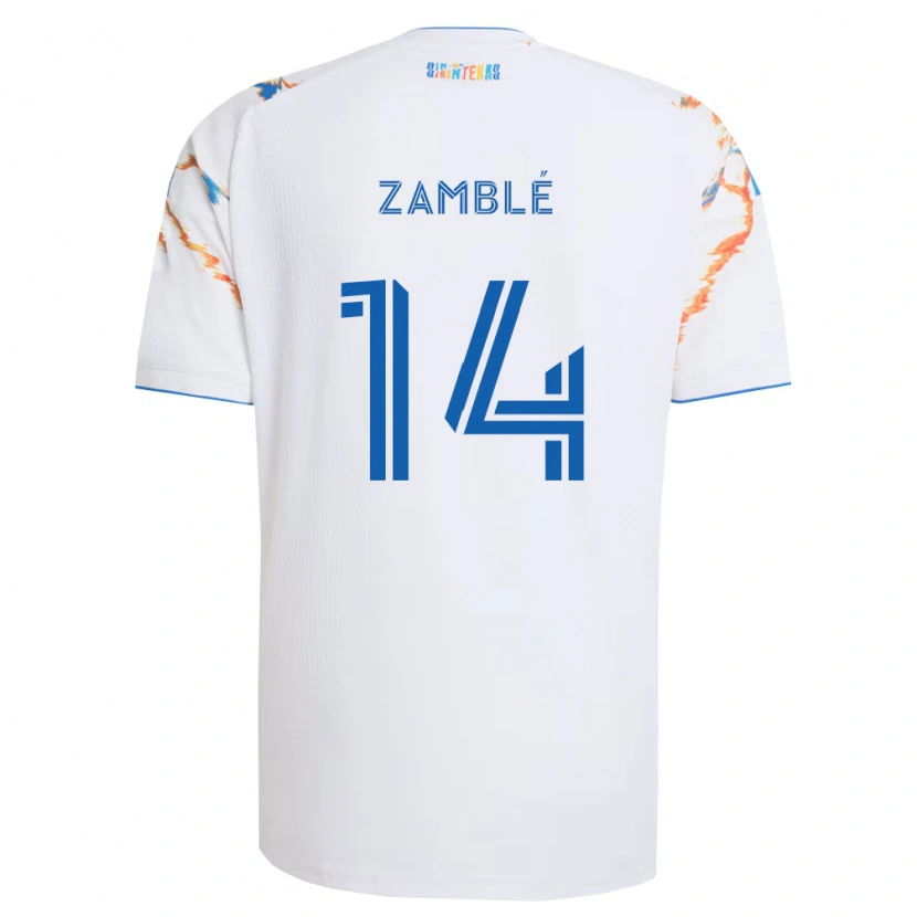 Danxen Dámské Bryan Zamblé #14 Bílá Oranžová Modrá Daleko Hráčské Dresy 2026/27 Dres