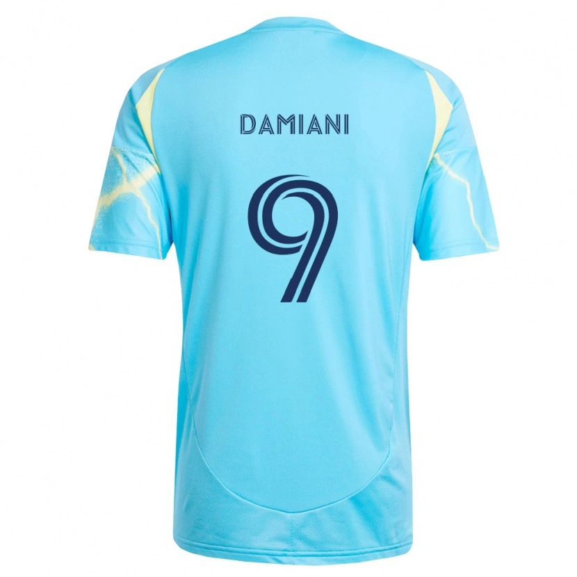 Danxen Dámské Bruno Damiani #9 Světle Modrá Černá Světle Žlutá Daleko Hráčské Dresy 2026/27 Dres