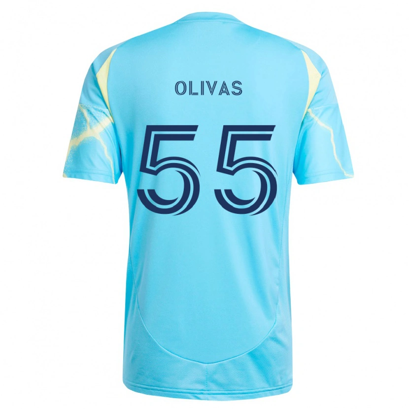 Danxen Dámské Sal Olivas #55 Světle Modrá Černá Světle Žlutá Daleko Hráčské Dresy 2026/27 Dres