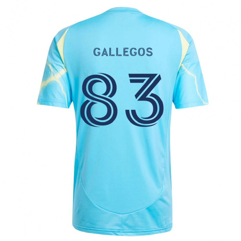 Danxen Dámské Mateo Gallegos #83 Světle Modrá Černá Světle Žlutá Daleko Hráčské Dresy 2026/27 Dres