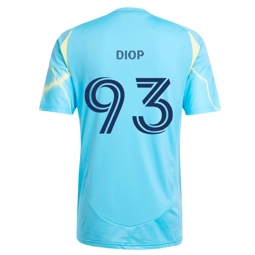 Danxen Dámské Abdoulaye Diop #93 Světle Modrá Černá Světle Žlutá Daleko Hráčské Dresy 2026/27 Dres