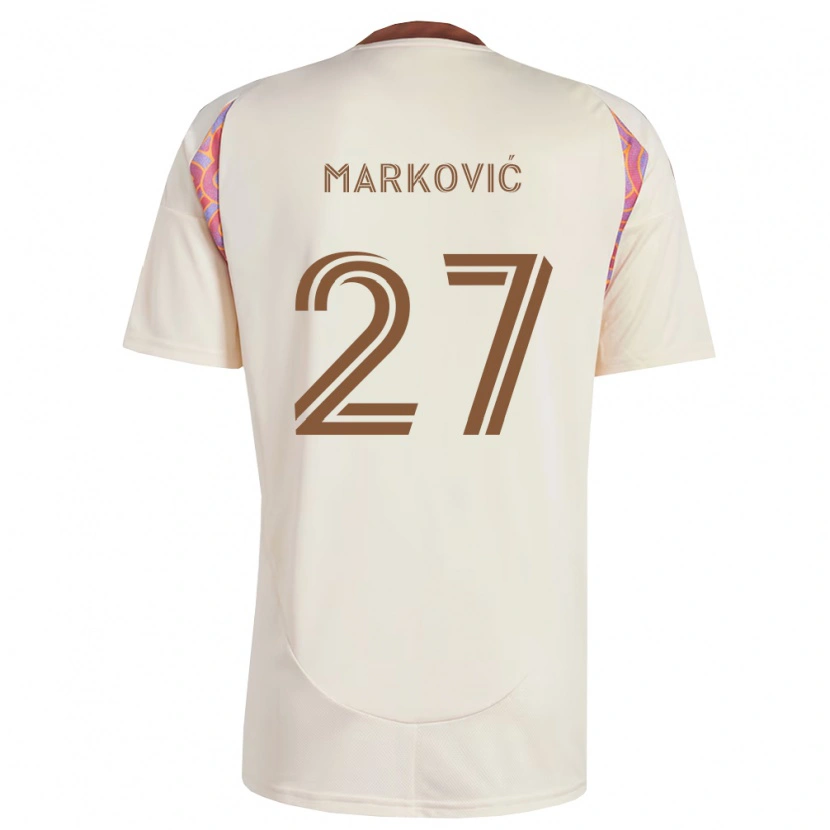 Danxen Dámské Nikola Marković #27 Off-White Růžová Daleko Hráčské Dresy 2026/27 Dres