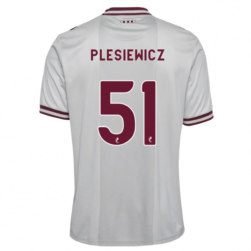 Danxen Dámské Szymon Plesiewicz #51 Bílá Purpurová Daleko Hráčské Dresy 2026/27 Dres