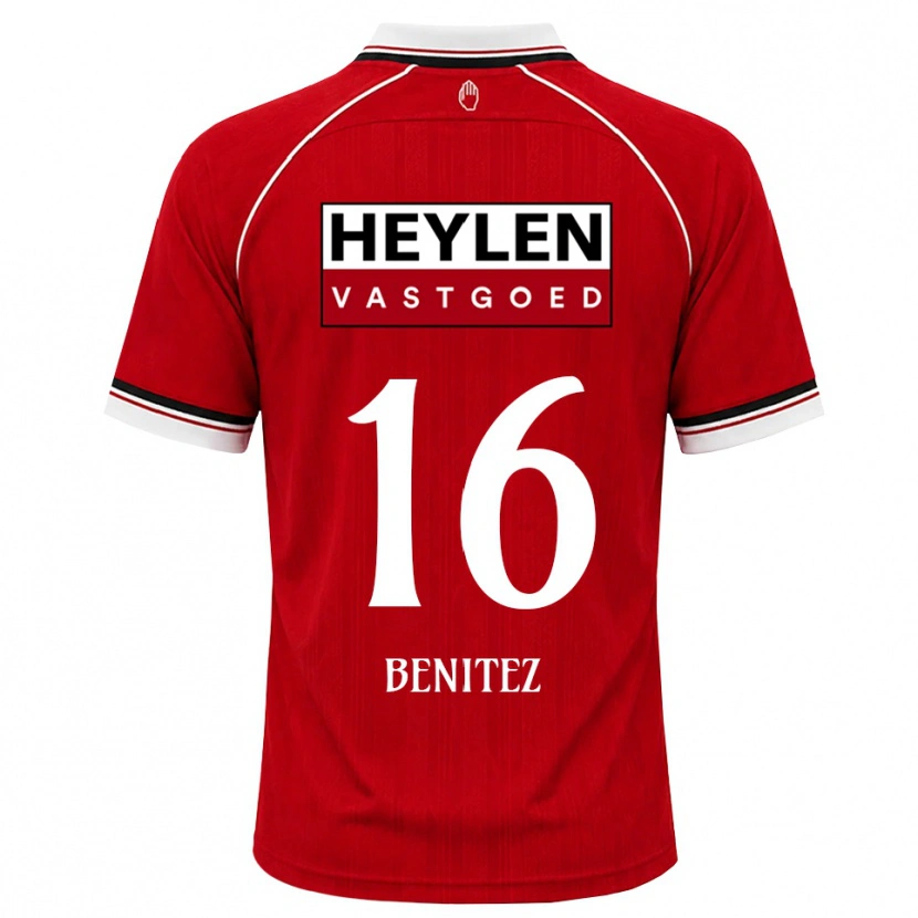 Danxen Dětské Mauricio Benítez #16 Červená Bílá Černá Domů Hráčské Dresy 2026/27 Dres