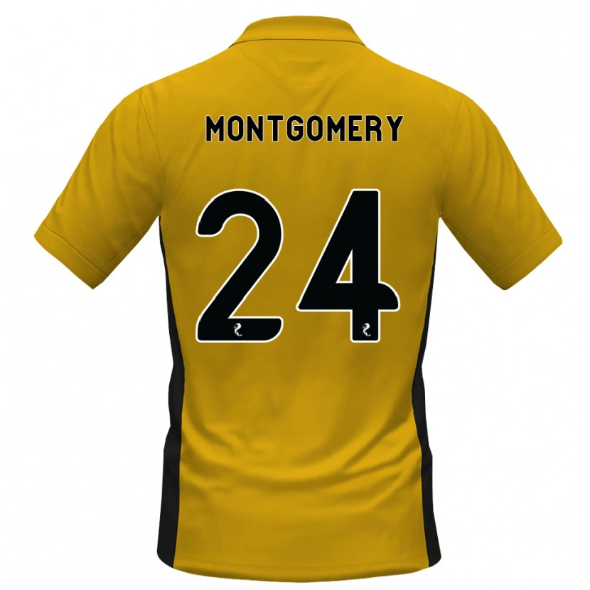 Danxen Dětské Adam Montgomery #24 Oranžová Černá Domů Hráčské Dresy 2026/27 Dres