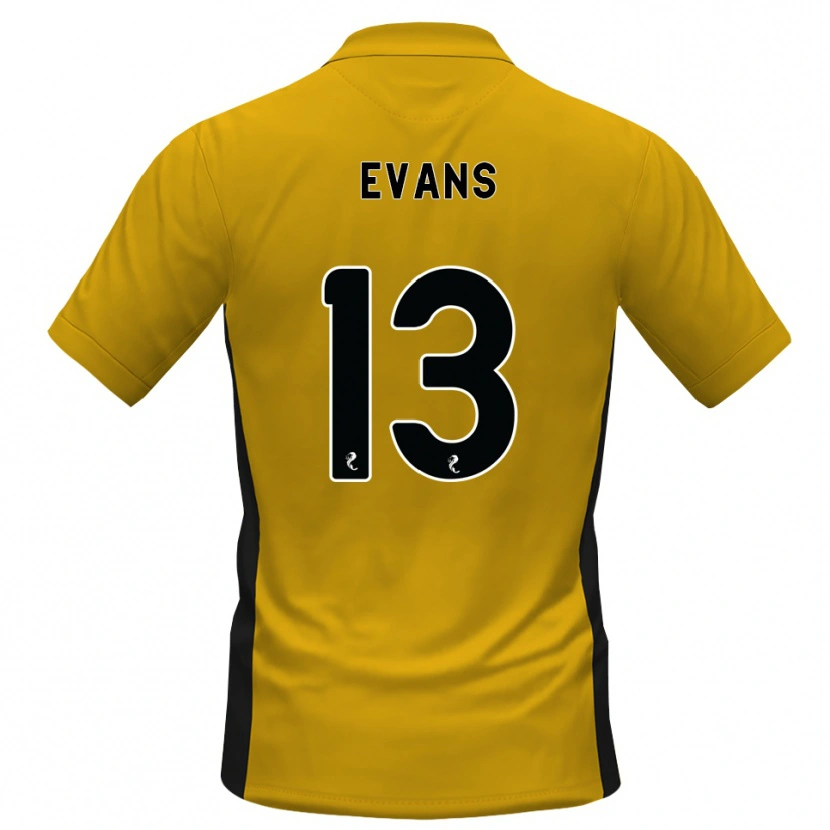 Danxen Dětské Lauren Evans #13 Oranžová Černá Domů Hráčské Dresy 2026/27 Dres