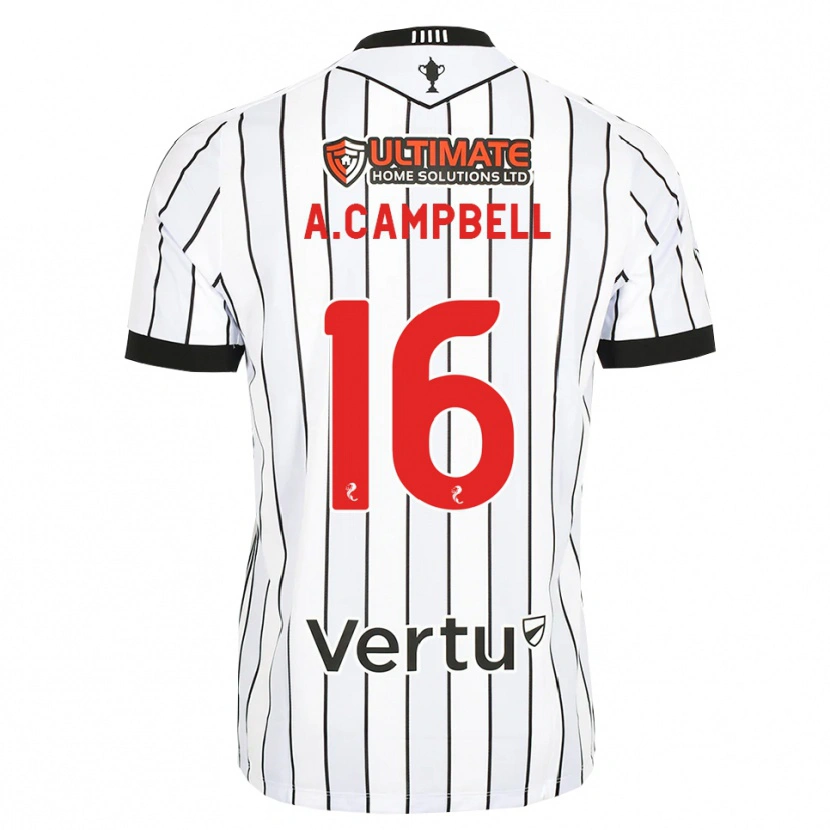Danxen Dětské Allan Campbell #16 Bílá Černá Červená Domů Hráčské Dresy 2026/27 Dres