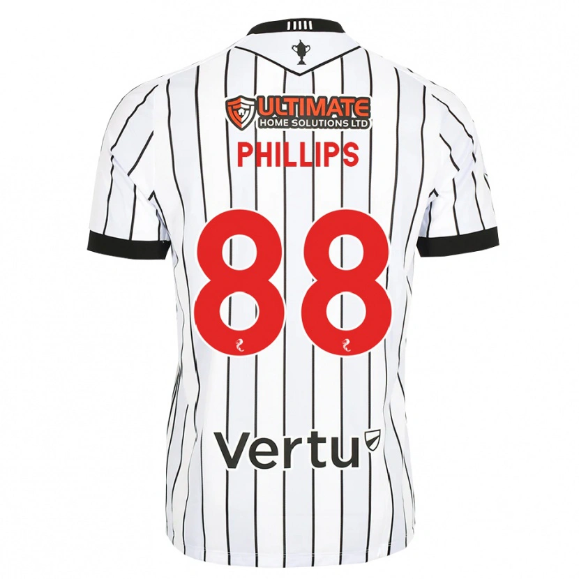 Danxen Dětské Killian Phillips #88 Bílá Černá Červená Domů Hráčské Dresy 2026/27 Dres