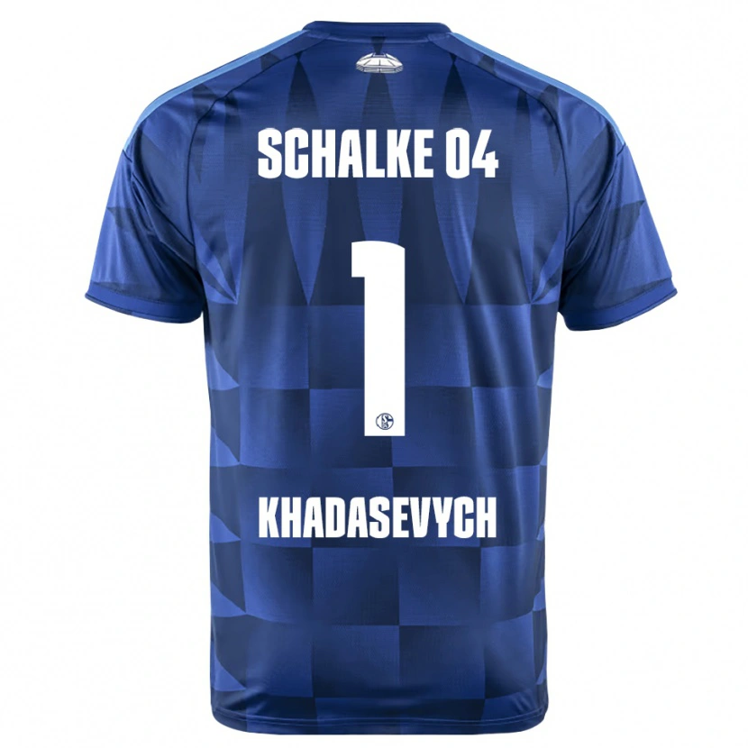 Danxen Dětské Kyrylo Khadasevych #1 Tmavě Modrá Žlutá Bílá Domů Hráčské Dresy 2026/27 Dres