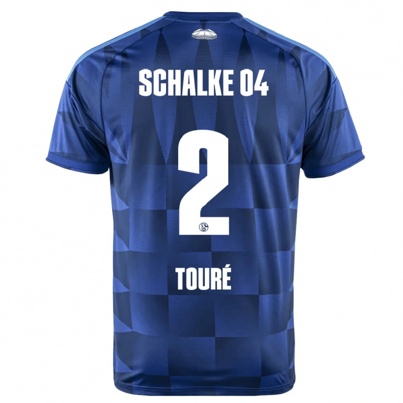 Danxen Dětské Tidiane Touré #2 Tmavě Modrá Žlutá Bílá Domů Hráčské Dresy 2026/27 Dres