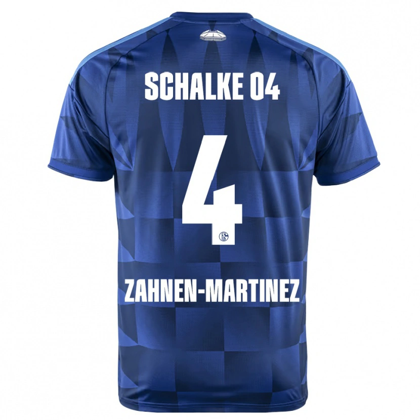 Danxen Dětské Pablo Zahnen-Martinez #4 Tmavě Modrá Žlutá Bílá Domů Hráčské Dresy 2026/27 Dres