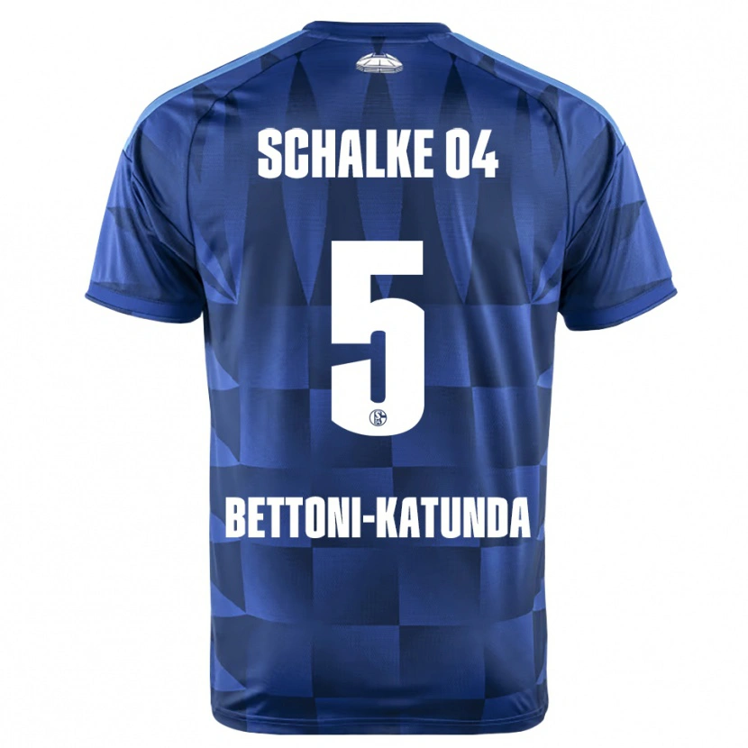 Danxen Dětské Claudio Bettoni-Katunda #5 Tmavě Modrá Žlutá Bílá Domů Hráčské Dresy 2026/27 Dres