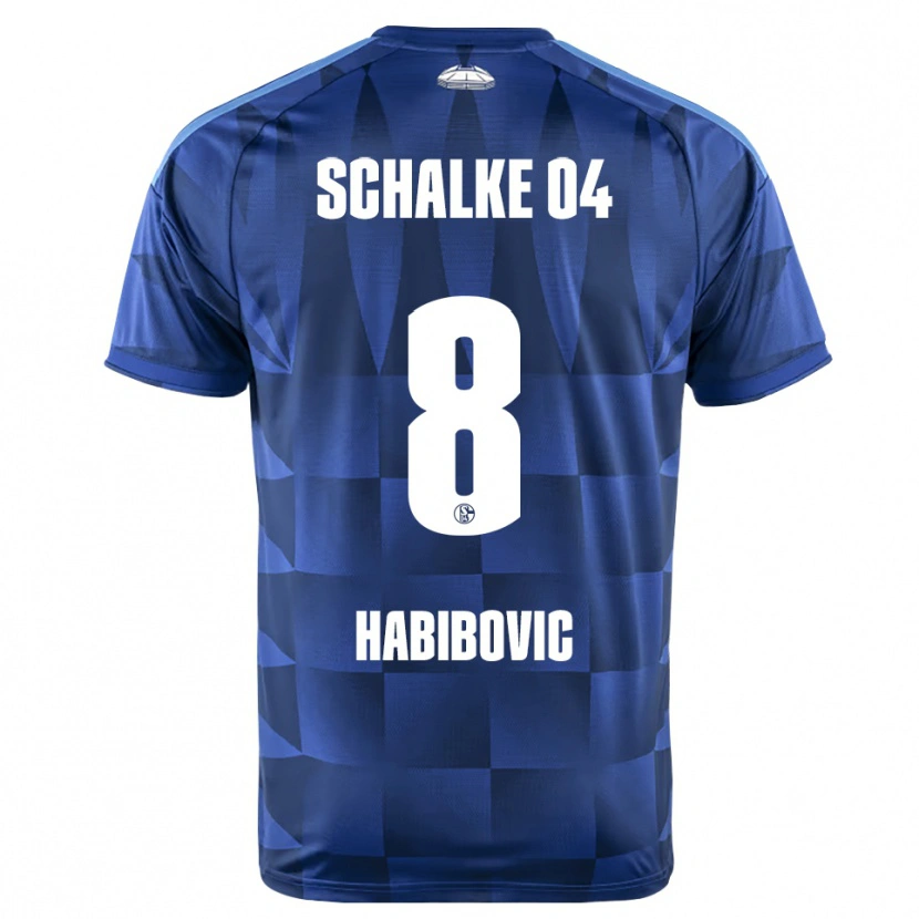 Danxen Dětské Edina Habibovic #8 Tmavě Modrá Žlutá Bílá Domů Hráčské Dresy 2026/27 Dres