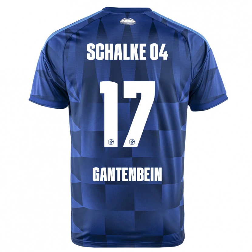 Danxen Dětské Adrian Gantenbein #17 Tmavě Modrá Žlutá Bílá Domů Hráčské Dresy 2026/27 Dres