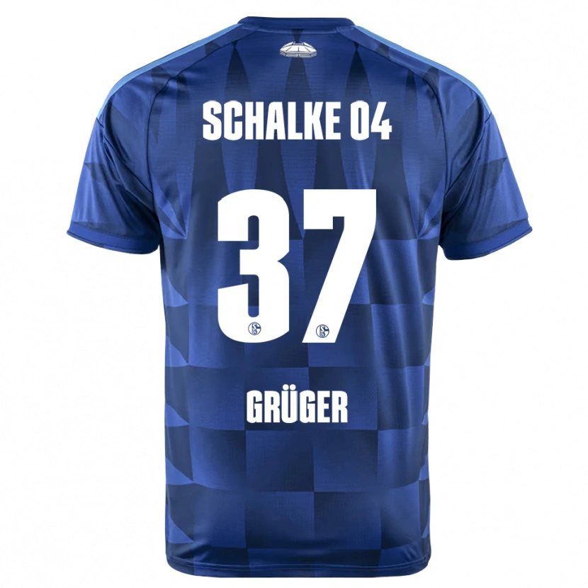 Danxen Dětské Max Grüger #37 Tmavě Modrá Žlutá Bílá Domů Hráčské Dresy 2026/27 Dres