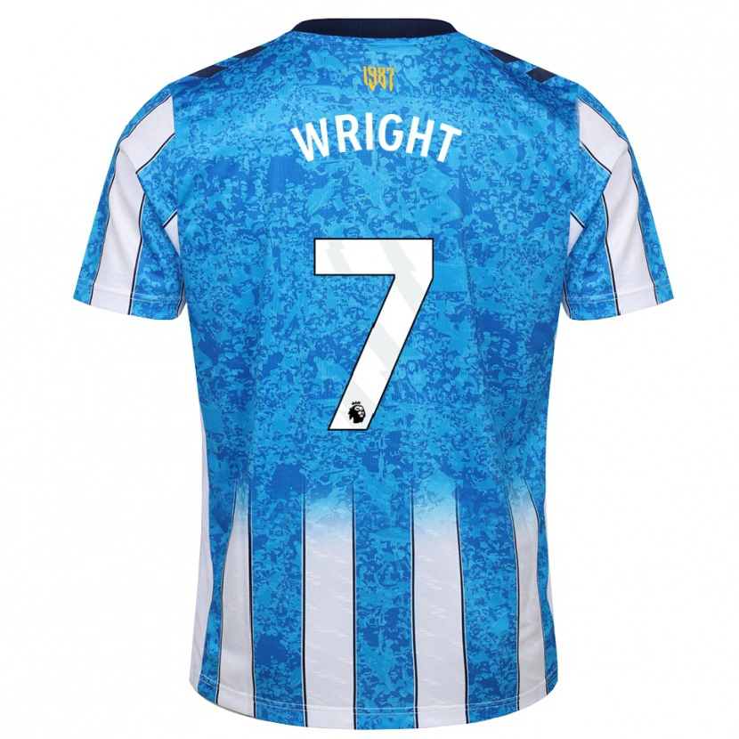Danxen Dětské Alfie Wright #7 Bílá Modrá Oranžová Domů Hráčské Dresy 2026/27 Dres