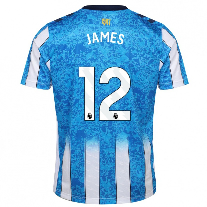 Danxen Dětské Jack James #12 Bílá Modrá Oranžová Domů Hráčské Dresy 2026/27 Dres