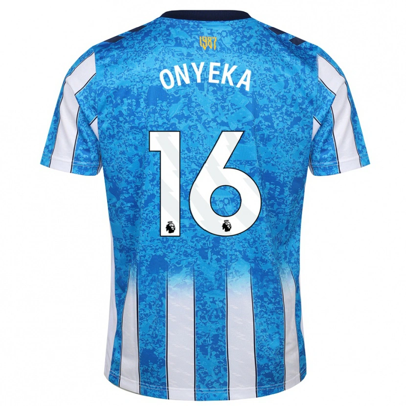 Danxen Dětské Frank Onyeka #16 Bílá Modrá Oranžová Domů Hráčské Dresy 2026/27 Dres