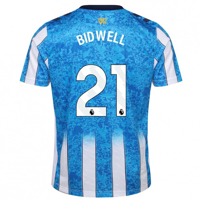 Danxen Dětské Jake Bidwell #21 Bílá Modrá Oranžová Domů Hráčské Dresy 2026/27 Dres