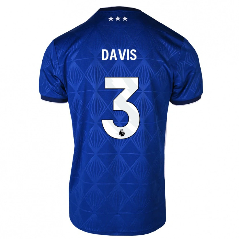 Danxen Dětské Leif Davis #3 Středně Modrá Bílá Červená Domů Hráčské Dresy 2026/27 Dres