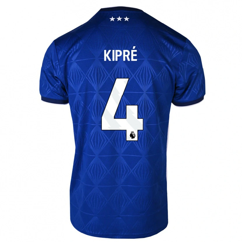 Danxen Dětské Cédric Kipré #4 Středně Modrá Bílá Červená Domů Hráčské Dresy 2026/27 Dres