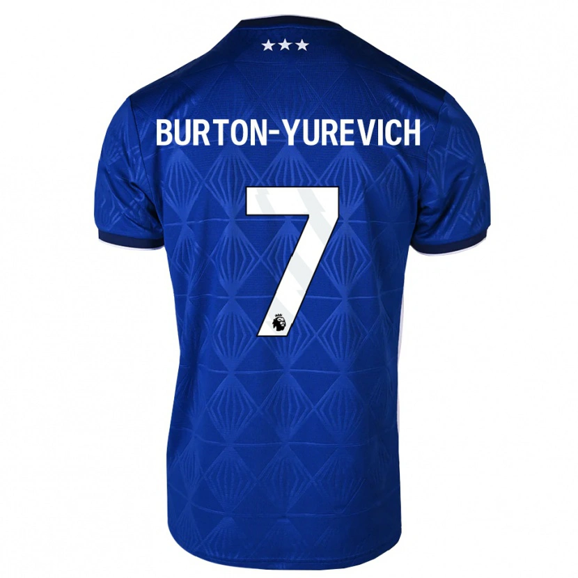 Danxen Dětské Roman Burton-Yurevich #7 Středně Modrá Bílá Červená Domů Hráčské Dresy 2026/27 Dres