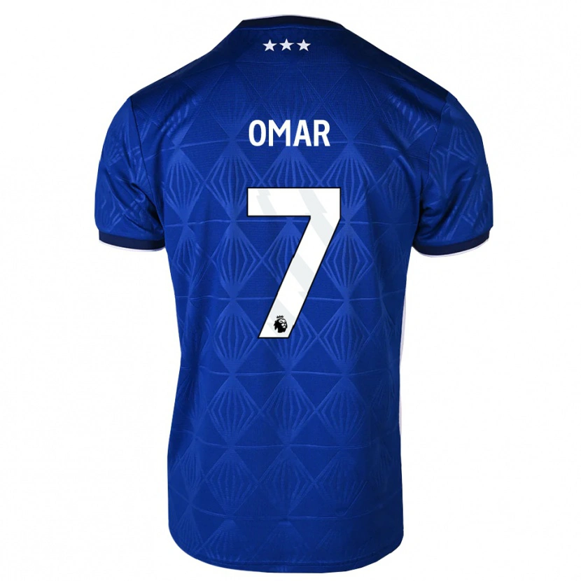 Danxen Dětské Ahmed Omar #7 Středně Modrá Bílá Červená Domů Hráčské Dresy 2026/27 Dres