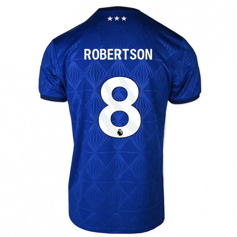 Danxen Dětské Kyra Robertson #8 Středně Modrá Bílá Červená Domů Hráčské Dresy 2026/27 Dres
