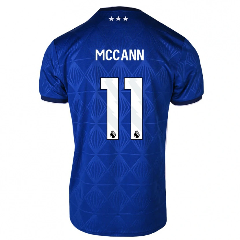 Danxen Dětské Darragh Mccann #11 Středně Modrá Bílá Červená Domů Hráčské Dresy 2026/27 Dres