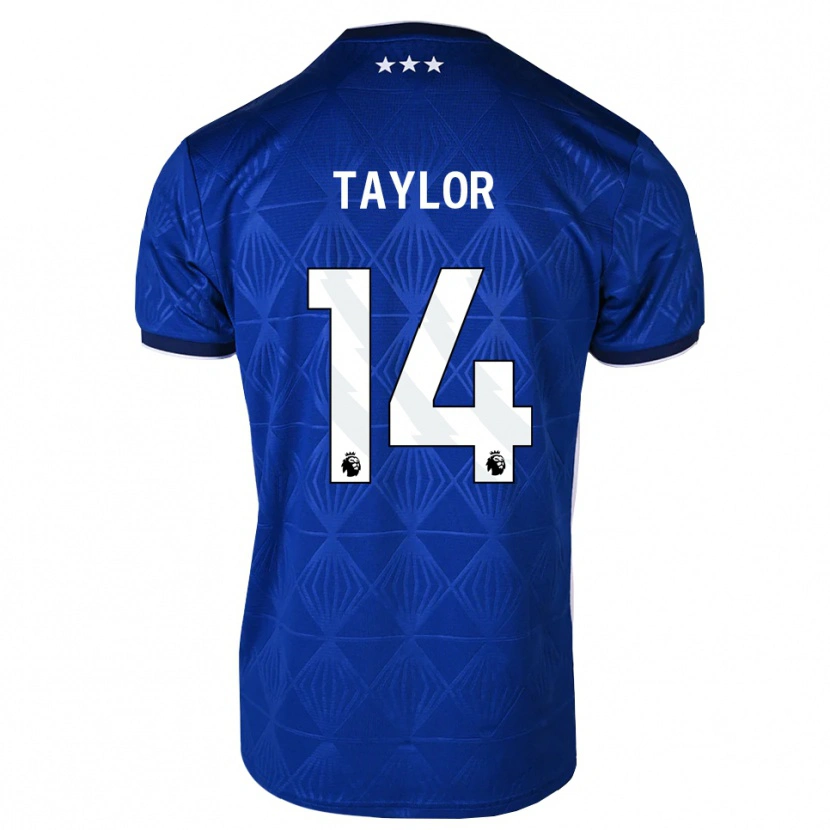 Danxen Dětské Jack Taylor #14 Středně Modrá Bílá Červená Domů Hráčské Dresy 2026/27 Dres