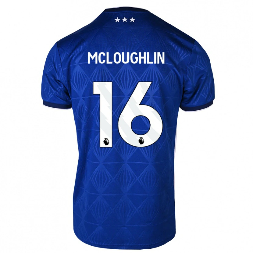 Danxen Dětské Tommy Mcloughlin #16 Středně Modrá Bílá Červená Domů Hráčské Dresy 2026/27 Dres