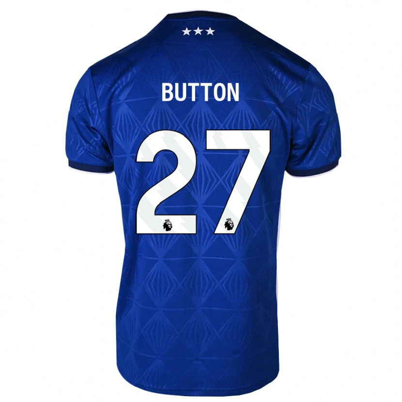 Danxen Dětské David Button #27 Středně Modrá Bílá Červená Domů Hráčské Dresy 2026/27 Dres