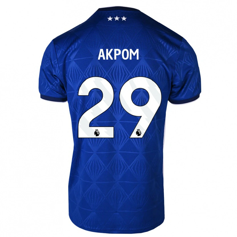 Danxen Dětské Chuba Akpom #29 Středně Modrá Bílá Červená Domů Hráčské Dresy 2026/27 Dres