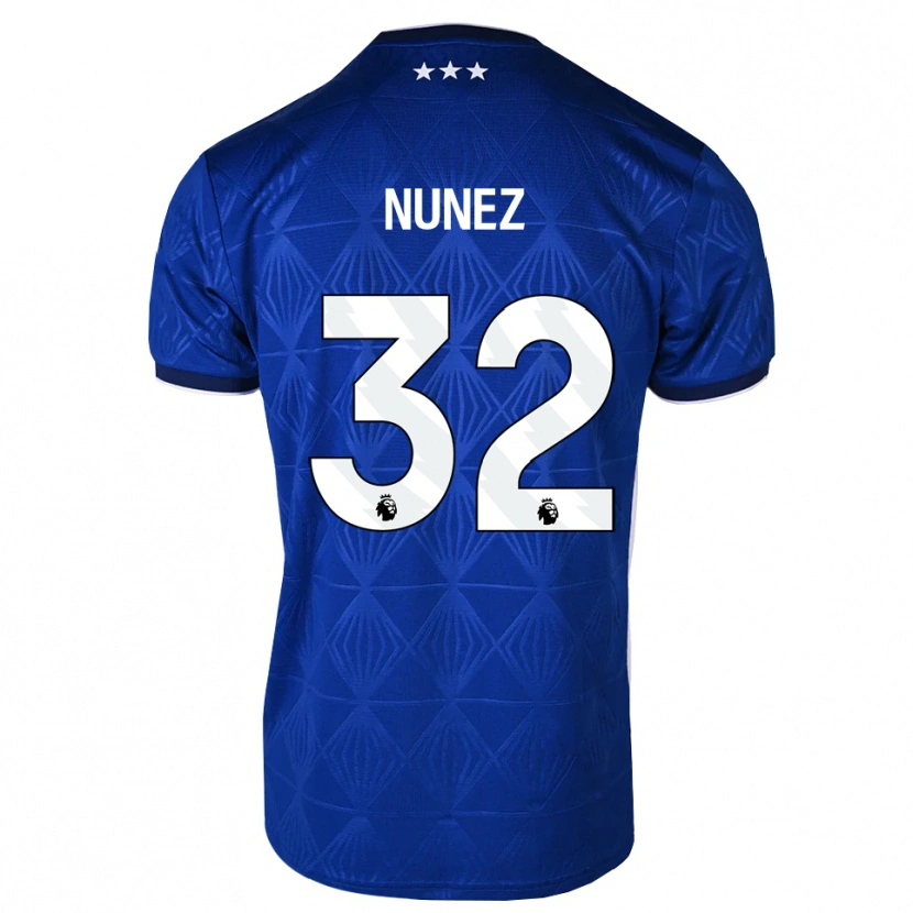 Danxen Dětské Marcelino Núñez #32 Středně Modrá Bílá Červená Domů Hráčské Dresy 2026/27 Dres