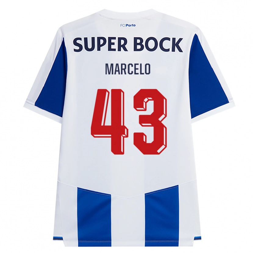 Danxen Dětské Joao Marcelo #43 Modrá Bílá Červená Domů Hráčské Dresy 2026/27 Dres