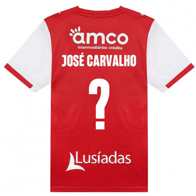 Danxen Dětské José Carvalho #0 Bílá Červená Černá Domů Hráčské Dresy 2026/27 Dres