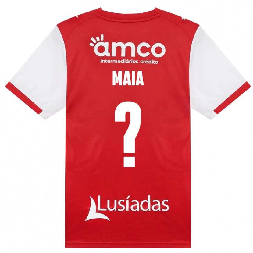 Danxen Dětské João Maia #0 Bílá Červená Černá Domů Hráčské Dresy 2026/27 Dres
