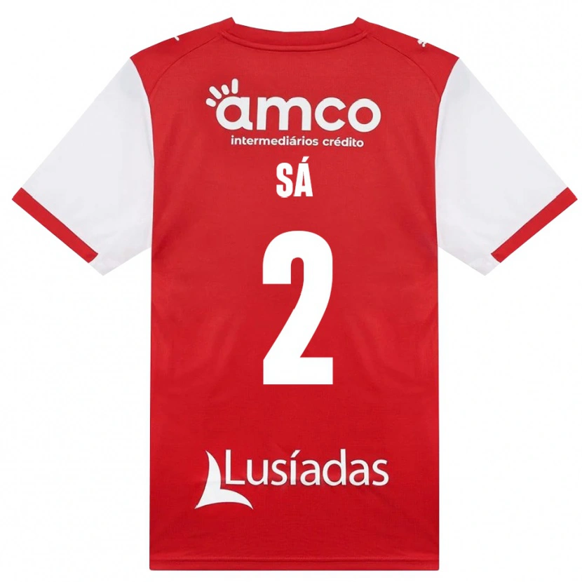 Danxen Dětské Henrique Sá #2 Bílá Červená Černá Domů Hráčské Dresy 2026/27 Dres