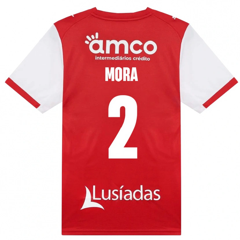 Danxen Dětské Ziad Mora #2 Bílá Červená Černá Domů Hráčské Dresy 2026/27 Dres