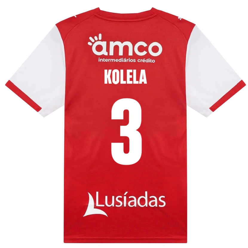 Danxen Dětské Kyllian Kolela #3 Bílá Červená Černá Domů Hráčské Dresy 2026/27 Dres
