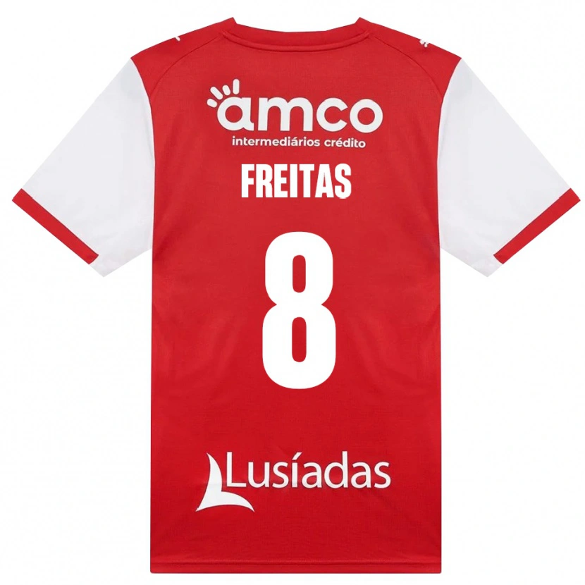 Danxen Dětské Mylena Freitas #8 Bílá Červená Černá Domů Hráčské Dresy 2026/27 Dres